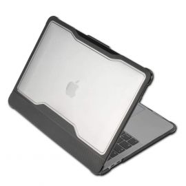 4smarts Full Body Sturdy Case - удароустойчив хибриден кейс за MacBook Pro 13 (2016-2020), MacBook Pro 13 M1 (2020) (черен-прозрачен)