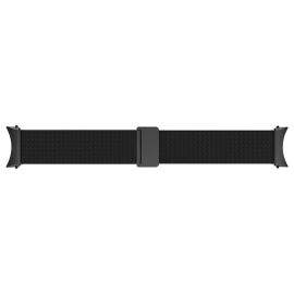 Samsung GP-TYR870SAABW Classic Milanese Loop (M/L) - оригинална каишка от неръждаема стомана за Samsung Galaxy Watch 4 44mm (черен)