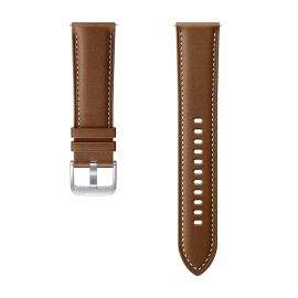 Samsung Stitch Leather Band ET-SLR84LAE - оригинална кожена каишка за Samsung Galaxy Watch и всеки часовник с 22мм захват (кафяв)