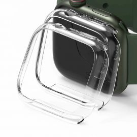 Ringke 2x Slim Watch Case - комплект от два броя качествен твърд кейс за Apple Watch 7 41мм (прозрачен) (2 броя)