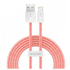 Baseus Dynamic Fast Charging Lightning to USB Cable 2.4A (CALD000507) - USB към Lightning кабел за Apple устройства с Lightning порт (200 см) (розов)