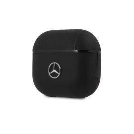 Mercedes-Benz Signature Leather Case - кожен кейс (естествена кожа) за Apple Airpods 3 (черен)