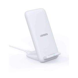 Ugreen Wireless Charger Stand 15W - поставка (пад) за безжично зареждане за Qi съвместими устройства (бял)
