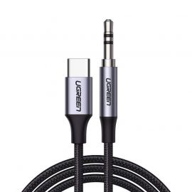 Ugreen CM450 USB-C to 3.5 mm Audio Cable - USB-C към 3.5 мм аудио кабел (100 см) (черен)