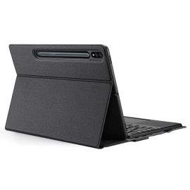 Dux Ducis Wireless Touchpad Keyboard Case - полиуретанов калъф, клавиатура, тракпад и поставка за Samsung Galaxy Tab S7 Plus, Galaxy Tab S7 FE, Galaxy Tab S8 Plus (черен)