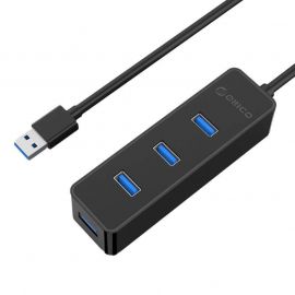 Orico USB 3.0 4-Port Hub - 4 портов USB 3.0 хъб за MacBook и преносими компютри (30см) (черен)