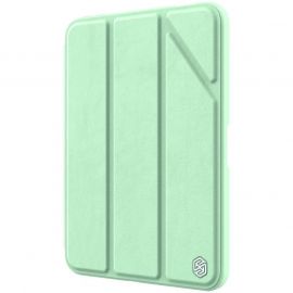 Nillkin Bevel Leather Case - кожен кейс и поставка с отделение за Apple Pencil за iPad 9 (2021), iPad 8 (2020), iPad 7 (2019) (зелен)
