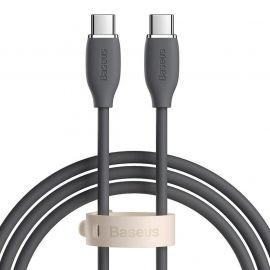 Baseus Jelly USB-C to USB-C Cable 100W - кабел с с бързо зареждане за устройства с USB-C порт (200 см) (черен)