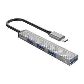 Orico 4in1 USB-C 4-port USB Hub - 4-портов USB-C хъб за компютри и лаптопи (тъмносив)