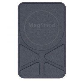 SwitchEasy MagStand Leather Stand - кожена поставка за кейсове и смартфони съвместима с MagSafe аксесоари (син)