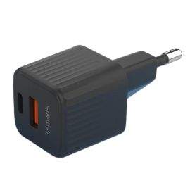 4smarts Wall Charger VoltPlug Duos Mini PD 20W - захранване за ел. мрежа с USB-A и USB-C изходи и технология за бързо зареждане (черен)
