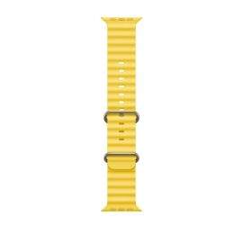 Apple Ocean Band - оригинална флуороеластомерна каишка за Apple Watch Ultra 49мм (жълт)