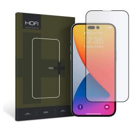 Hofi Glass Pro Plus Tempered Glass 2.5D - калено стъклено защитно покритие за дисплея на iPhone 14 Plus, iPhone 13 Pro Max (черен-прозрачен)