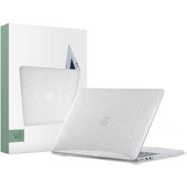 Tech-Protect SmartShell Glitter Case - предпазен кейс за MacBook Air 13 M2 (2022) (прозрачен)