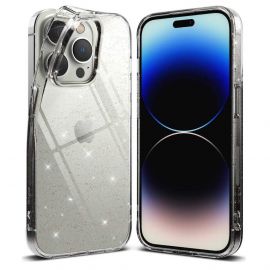 Ringke Air Glitter Case - силиконов (TPU) калъф за iPhone 14 Pro Max (прозрачен)