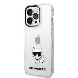 Karl Lagerfeld Choupette Logo Case - дизайнерски кейс с висока защита за iPhone 14 Pro Max (прозрачен)