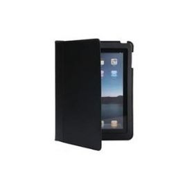 Ultra Slim Leather Case - кожен кейс и стойка за iPad 4, iPad 3, iPad 2 (черен)