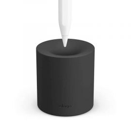 Elago Apple Pencil Silicone Stand - силиконова поставка за Apple Pencil и други стилуси (черен)