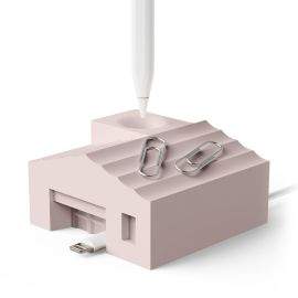 Elago Apple Pencil Silicone Home Stand - силиконова поставка за Apple Pencil и други стилуси (розов)