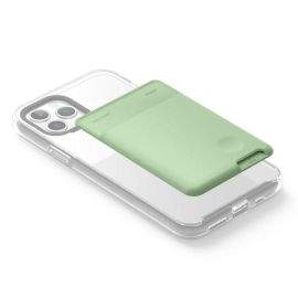 Elago Card Pocket - поставка тип джоб за документи и карти, прикрепяща се към всяко мобилно устройство (зелен)