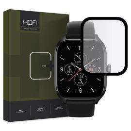Hofi Glass Pro Plus Screen Protector - калено стъклено защитно покритие на Amazfit GTS 4 (черен-прозрачен)