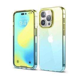 Elago Aurora Silicone Case - силиконов (TPU) калъф за iPhone 14 Pro (жълт-син)