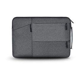 Tech-Protect Pocket Laptop Sleeve 14 - елегантен калъф с цип за а MacBook Air 13, MacBook Pro 13, MacBook Pro 14 и лаптопи до 14 инча (тъмносив)