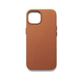 Mujjo Full Leather MagSafe Case - премиум кожен (естествена кожа) кейс с MagSafe за iPhone 14 (кафяв)
