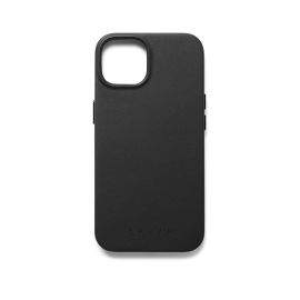 Mujjo Full Leather MagSafe Case - премиум кожен (естествена кожа) кейс с MagSafe за iPhone 15, iPhone 14 (черен)