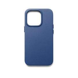 Mujjo Full Leather MagSafe Case - премиум кожен (естествена кожа) кейс с MagSafe за iPhone 14 Pro Max (син)