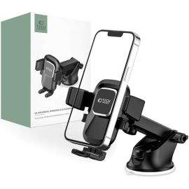 Tech-protect V4 Dashboard Car Phone Holder with Adjustable Arm - универсална разтягаща се поставка за таблото на кола за смартфони (черен)