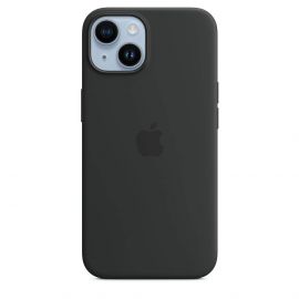 Apple iPhone Silicone Case with MagSafe - оригинален силиконов кейс за iPhone 14 Plus с MagSafe (черен)
