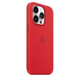 Apple iPhone Silicone Case with MagSafe - оригинален силиконов кейс за iPhone 14 Pro с MagSafe (червен)