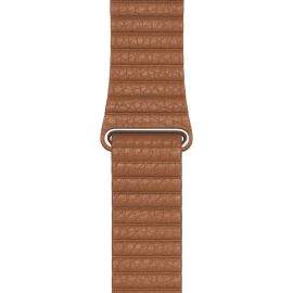 Apple Saddle Brown Leather Loop Large - оригинална кожена каишка за Apple Watch 38мм, 40мм, 41мм (кафяв)