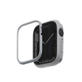 Uniq Moduo Apple Watch Case - силиконов (TPU) кейс с две сменяеми поликарбонатни части за Apple Watch 7 45мм, Apple Watch 8 45мм (сив)