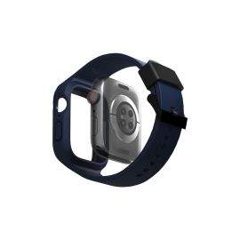 Uniq Monos 2in1 Protective Case With Strap - удароустойчив TPU кейс с вградена каишка за Apple Watch 44мм, 45мм (син)