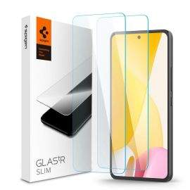 Spigen Tempered Glass GLAS.tR Slim 2 Pack - 2 броя стъклени защитни покрития за дисплея на Xiaomi 12 Lite (прозрачен)