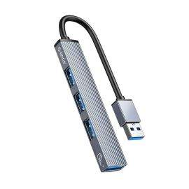 Orico USB-A 3.0 4-Port Hub (AH-A13-GY-BP) - 4-портов USB-A 3.0 хъб за MacBook и преносими компютри (15 см) (сив)