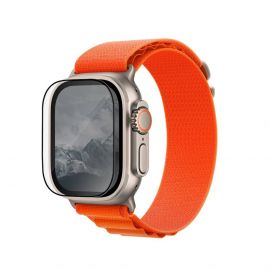 Uniq Optix Vivid Full Cover Screen Protector - калено стъклено защитно покритие на Apple Watch Ultra 49мм (черен-прозрачен)