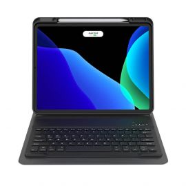 Baseus Brilliance Keyboard Case (ARJK000113) - кожен калъф и безжична блутут клавиатура за iPad Pro 12.9 M2 (2022), iPad Pro 12.9 M1 (2021), iPad Pro 12.9 (2020), iPad Pro 12.9 (2018) (черен)