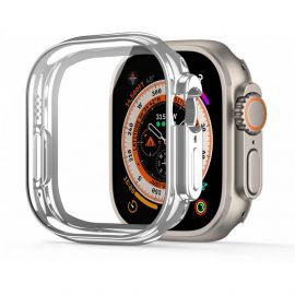 Dux Ducis Samo TPU Case - качествен силиконов (TPU) кейс с вграден протектор за дисплея за Apple Watch Ultra 49мм (сребрист)