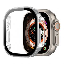 Dux Ducis Hamo Hard Case - качествен твърд кейс с вграден стъклен протектор за дисплея на Apple Watch Ultra 49мм (сребрист)