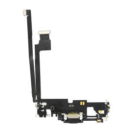OEM iPhone 12 Pro Max System Connector and Flex Cable - лентов кабел с Lightning конектора и долните микрофони за iPhone 12 Pro Max (черен)