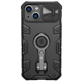 Nillkin CamShield Armor Pro Magnetic Hard Case - хибриден удароустойчив кейс с MagSafe и пръстен против изпускане за iPhone 14 (черен)