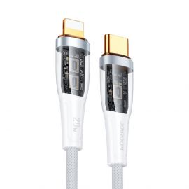 Joyroom Smart Power Off USB-C to Lightning Cable PD 20W - USB-C към Lightning кабел за Apple устройства с Lightning порт (120 см) (бял)