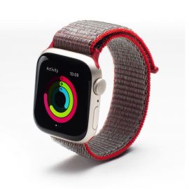 Zagg Gear4 Nylon Sport Watch Band - текстилна каишка за Apple Watch 42мм, 44мм, 45мм, Ultra 49мм (червен)