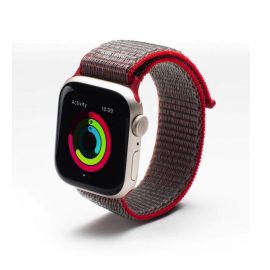 Zagg Gear4 Nylon Sport Watch Band - текстилна каишка за Apple Watch 38мм, 40мм, 41мм (червен)
