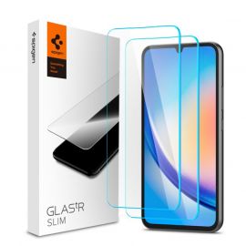 Spigen Tempered Glass GLAS.tR Slim 2 Pack - 2 броя стъклени защитни покрития за дисплея на Samsung Galaxy A34 5G (прозрачен)