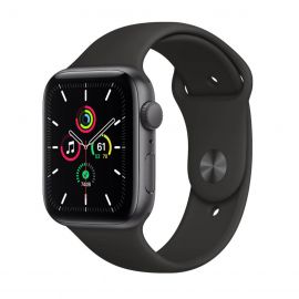 Apple Watch Black Sport Band Space Black Stainless Steel Pin - оригинална силиконова каишка за Apple Watch 42мм, 44мм, 45мм, Ultra 49мм (черен)