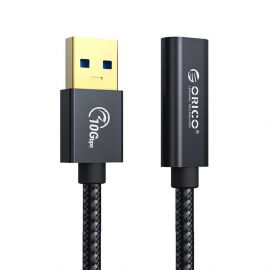 Orico USB-A to USB-C Extension Cable (ACF31-10-BK-BP) - удължителен кабел USB-A мъжко към USB-C женско (100 см) (черен)